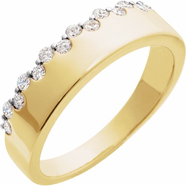 1/3 CTW Natural Diamond Round Ring Crafted in 14K Gold