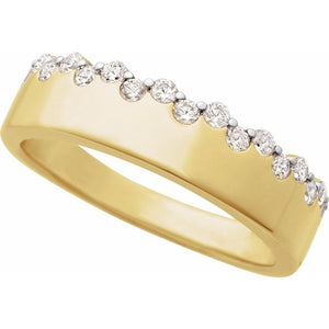 14K White Gold 1/3 Ctw Natural Diamond Ring