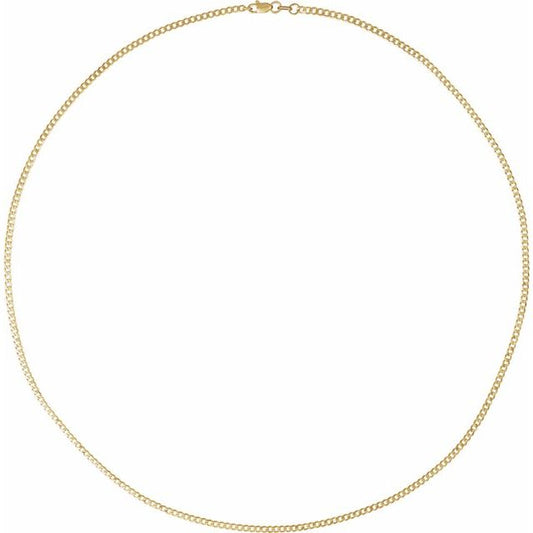 Curb Chain Necklace in 14K Gold
