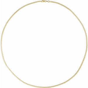 Curb Chain Necklace | 14K Gold & Silver | 16