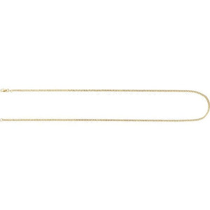14K Yellow Gold 1.95 mm Polished Curb 16
