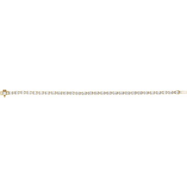 14K Yellow Gold, 7x5 mm Lab-Grown Diamond Line Bracelet – 5 1/2 CTW