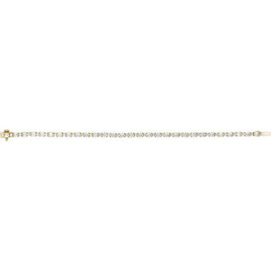 14K Yellow Gold, 7x5 mm Lab-Grown Diamond Line Bracelet – 5 1/2 CTW