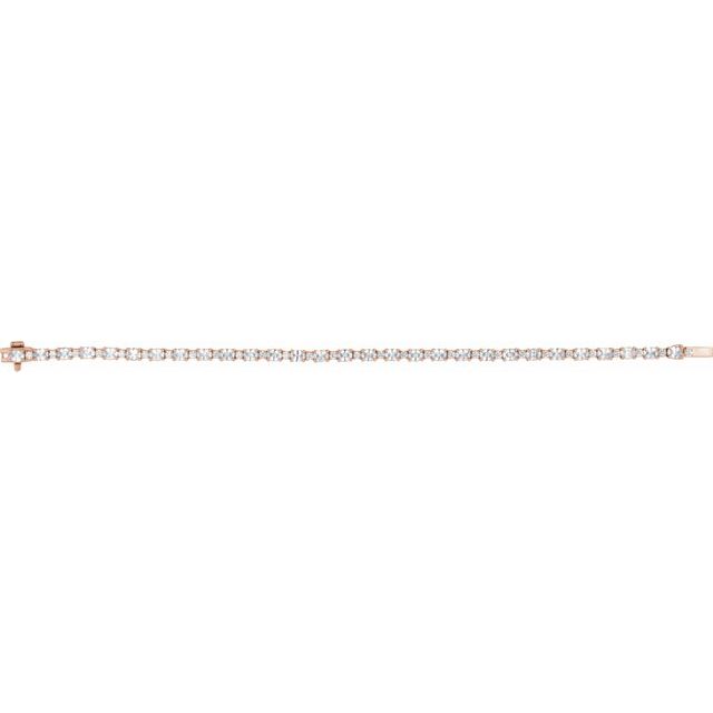 14K Yellow Gold, 7x5 mm Lab-Grown Diamond Line Bracelet – 5 1/2 CTW