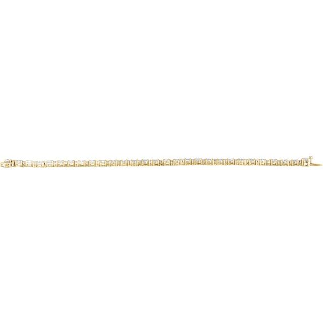 14K Yellow Gold, 7x5 mm Lab-Grown Diamond Line Bracelet – 5 1/2 CTW