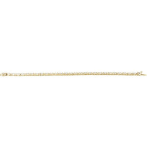 14K Yellow Gold, 7x5 mm Lab-Grown Diamond Line Bracelet – 5 1/2 CTW