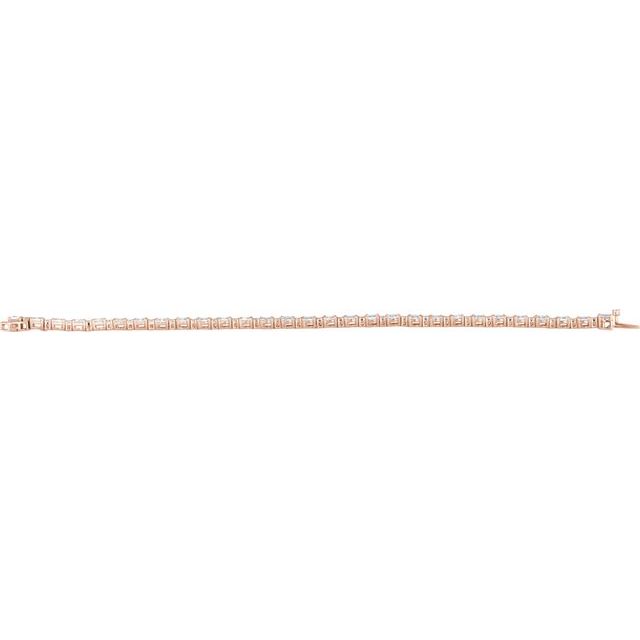 14K Yellow Gold, 7x5 mm Lab-Grown Diamond Line Bracelet – 5 1/2 CTW