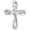 Polished 14K White Gold Freeform Cross Pendant - 13.4x10.4 mm