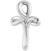 Polished 14K White Gold Freeform Cross Pendant - 13.4x10.4 mm