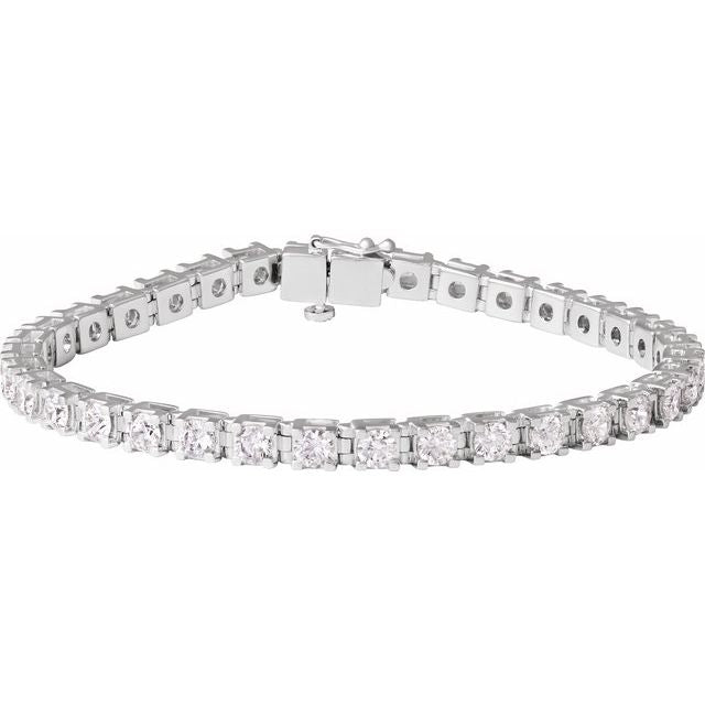 14K Yellow Gold, 7.25" 1 CTW Natural Diamond Line Bracelet