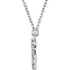 14K White Gold Initial A Diamond Pendant Necklace â€“ 1/8 CTW