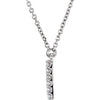 14K White Gold Initial A Diamond Pendant Necklace â€“ 1/8 CTW