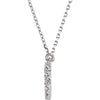 14K White Gold Initial A Diamond Pendant Necklace â€“ 1/8 CTW