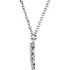 14K White Gold Initial A Diamond Pendant Necklace â€“ 1/8 CTW