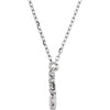 14K White Gold Initial A Diamond Pendant Necklace â€“ 1/8 CTW