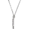 14K White Gold Initial A Diamond Pendant Necklace â€“ 1/8 CTW