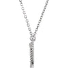 14K White Gold Initial A Diamond Pendant Necklace â€“ 1/8 CTW