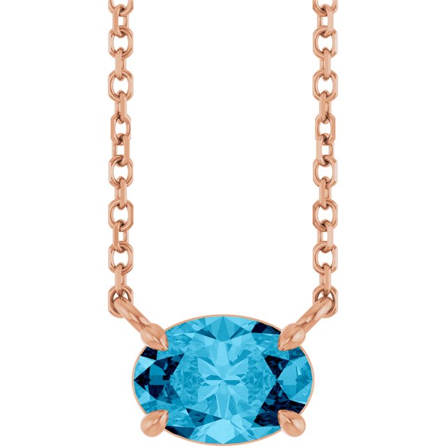 Natural Amethyst 4-Prong Claw Necklace in 14K Gold, Platinum, and Silver