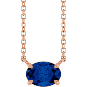 Natural Amethyst 4-Prong Claw Necklace in 14K Gold, Platinum, and Silver