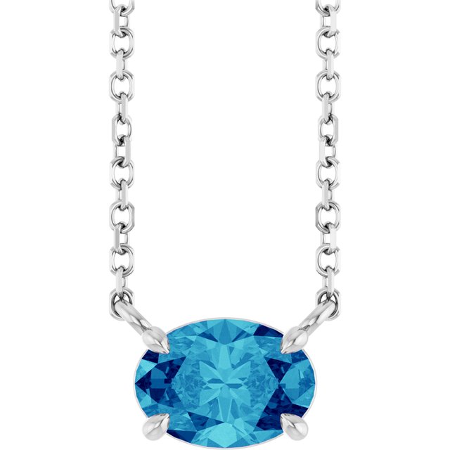 Natural Amethyst 4-Prong Claw Necklace in 14K Gold, Platinum, and Silver