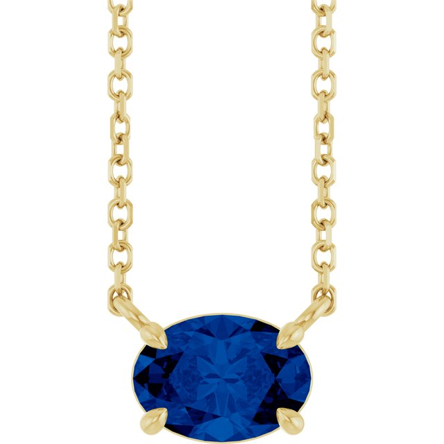 14K Gold Natural Emerald 4-Prong Claw Necklace