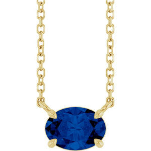14K Gold Natural Emerald 4-Prong Claw Necklace