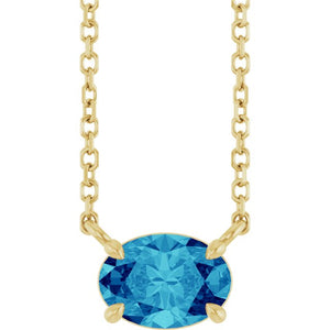 14K Gold Natural Emerald 4-Prong Claw Necklace