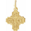 Sterling Silver 25x24  mm Four-Way Cross Medal 24