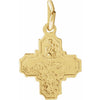 Sterling Silver 25x24  mm Four-Way Cross Medal 24