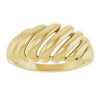 14K Gold 11.5 mm Polished Dome Ring - Elegant Design