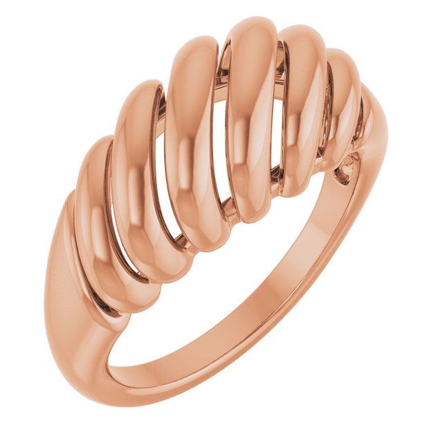 14K Gold Dome Ring - Options Available