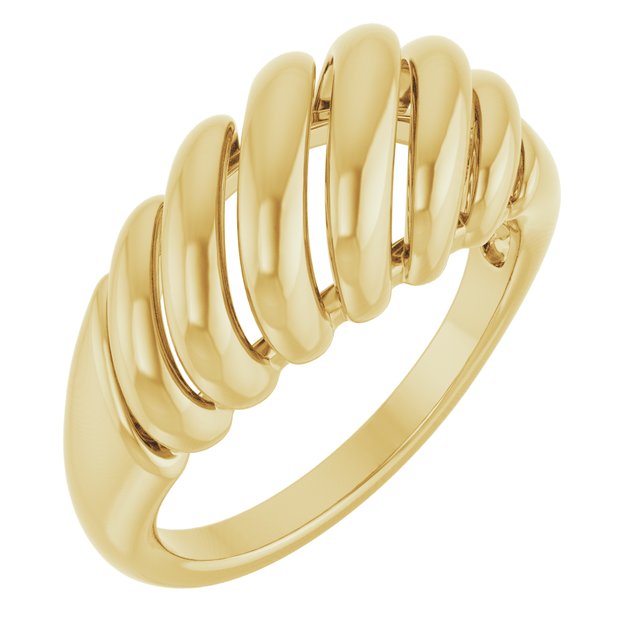 Dome Ring Crafted in 14K Gold, 18K Gold, Sterling Silver & Platinum