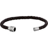 Stainless Steel & 6  mm Black Braided Leather 8