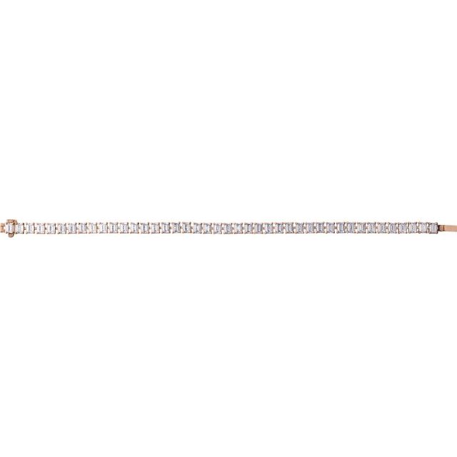 14K Yellow Gold, 7x5 mm 10 1/2 CTW Lab-Grown Diamond Line Bracelet