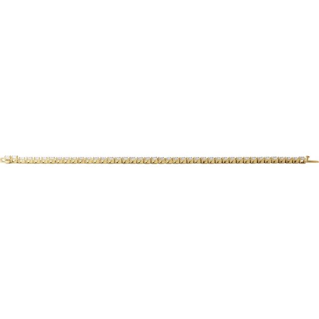 14K Yellow Gold, 7.25" 1 CTW Natural Diamond Line Bracelet