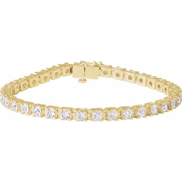 14K Yellow Gold, 7.25" 1 CTW Natural Diamond Line Bracelet