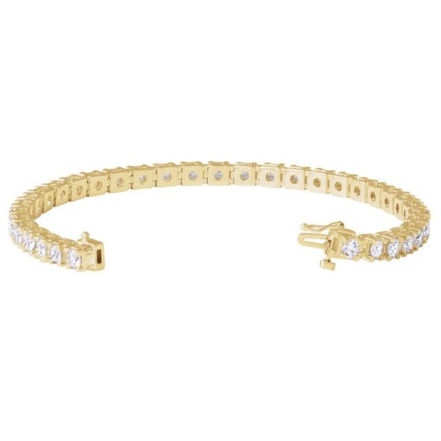 14K Yellow Gold, 7.25" 1 CTW Natural Diamond Line Bracelet