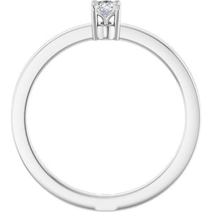 14K Gold Natural Diamond Solitaire Ring