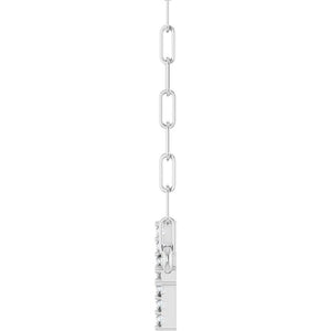 14K White Gold .08 CTW Natural Diamond Sideways Cross Necklace 18