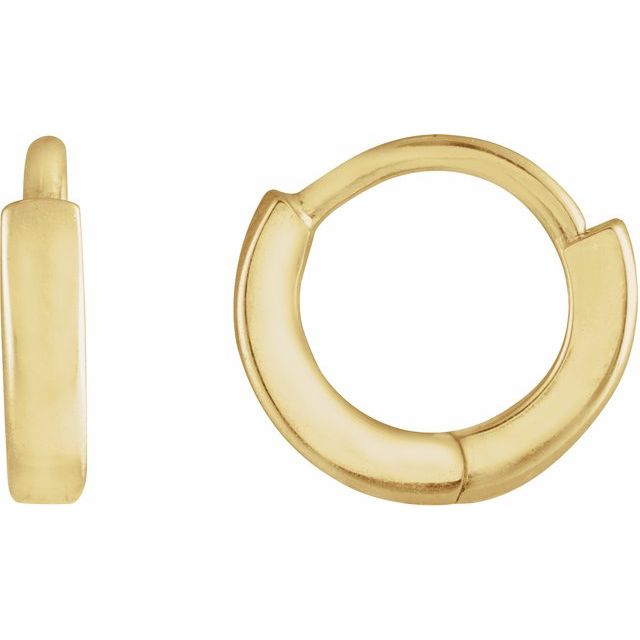 14K Gold Hinged Hoop Earrings