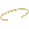 14K Yellow Gold, 7x5 mm Elegant Cuff Bracelet – Timeless Luxury