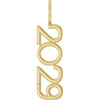 14K Yellow Gold 2021 Vertical Charm/Pendant - Timeless Elegance