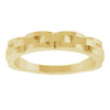 14K Gold Chain Link Ring - Polished Design