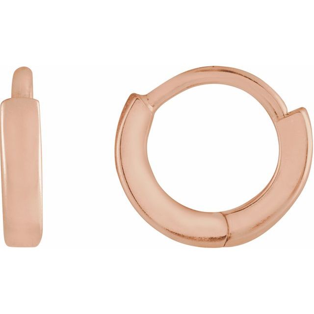 14K Gold Hinged Hoop Earrings