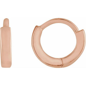 14K Gold Hinged Hoop Earrings