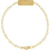 14K Gold, 7x5 mm Reversible Love Braille Bracelet