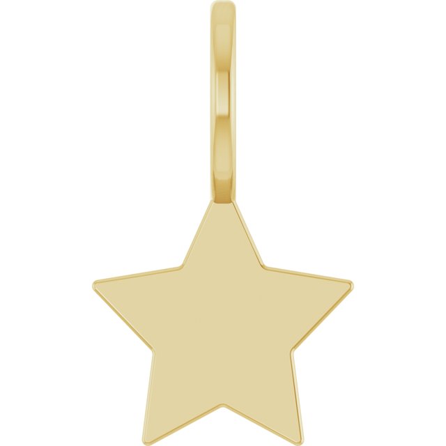 Engravable 14K Rose Gold Star Charm/Pendant