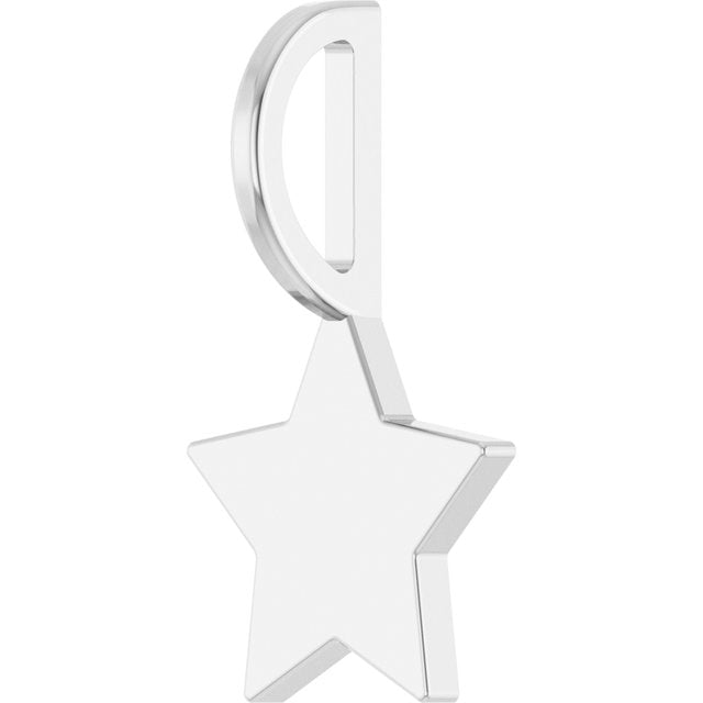 Engravable 14K Rose Gold Star Charm/Pendant