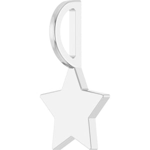 Engravable 14K Rose Gold Star Charm/Pendant