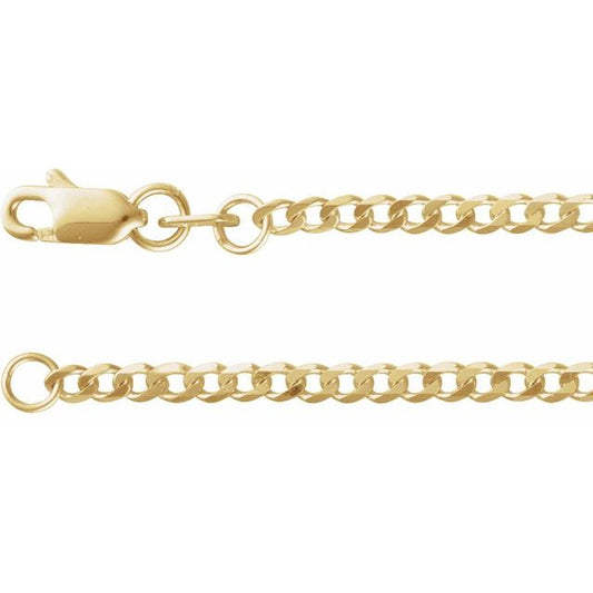 Curb Chain Necklace in 14K Gold
